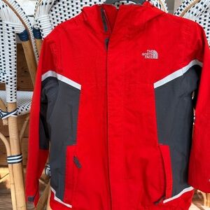The North Face Vibrant Red and Charcoal Jacket Kids Size M